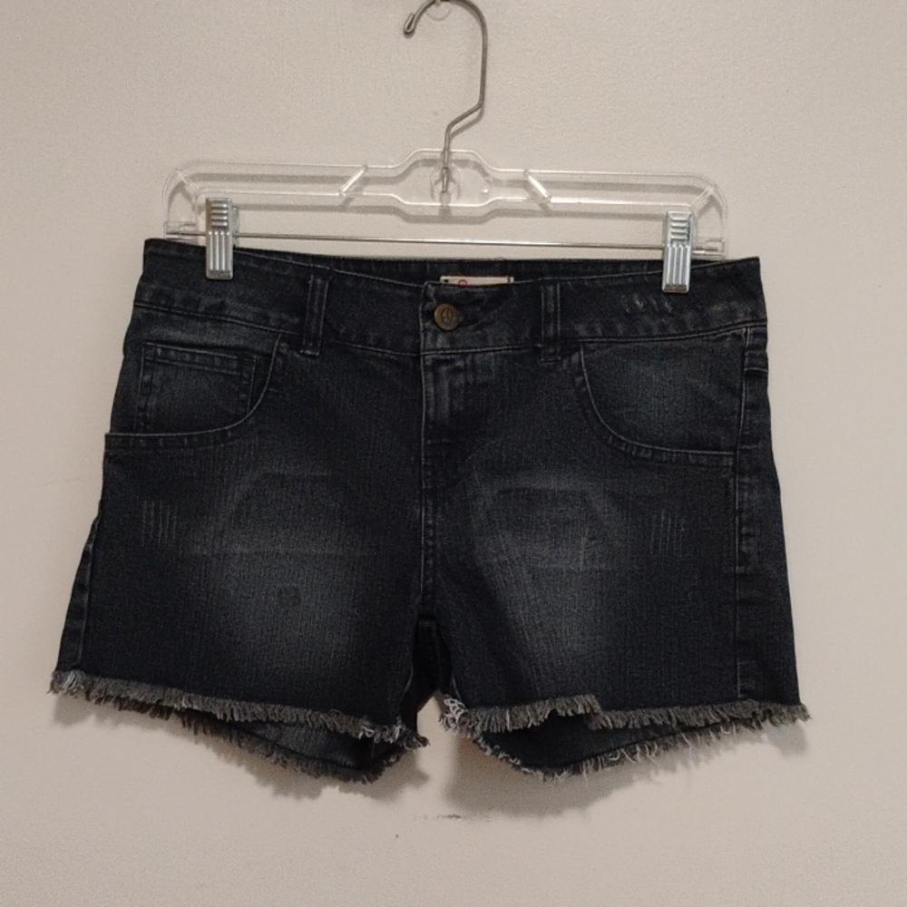 Olsenboye | Distressed Dark Denim Frayed Shorts | Juniors 5 | NWOT